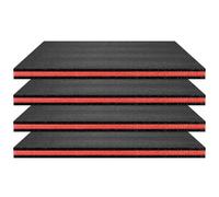 Lot de 4 inserts en mousse de polyéthylène et rouge pour boîtes à outils, 40 x 50 x 3 cm (15, 75 19, 69 1, 18 pouces), organisateur haute élasticité et résistant aux déchirures pour étuis.