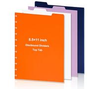 Lot de 4 intercalaires vierges à 4 onglets de taille lettre pour bureau, réunion, université (21,6 x 27,9 cm)