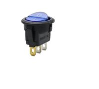 Lot de 4 interrupteurs à bascule ronds à LED for bateau 12 V 220 V SPST ON/OFF, commandes électriques les plus vendues KCD1-2(Blue 4Pcs,12V)
