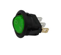 Lot de 4 interrupteurs à bascule ronds à LED for bateau 12 V 220 V SPST ON/OFF, commandes électriques les plus vendues KCD1-2(Green 4Pcs,220V)