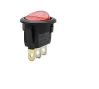 Lot de 4 interrupteurs à bascule ronds à LED for bateau 12 V 220 V SPST ON/OFF, commandes électriques les plus vendues KCD1-2(Red 4Pcs,12V)