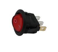 Lot de 4 interrupteurs à bascule ronds à LED for bateau 12 V 220 V SPST ON/OFF, commandes électriques les plus vendues KCD1-2(Red 4Pcs,220V)