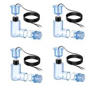 Lot de 4 interrupteurs à flotteur SS2 en forme de L pour bac de vidange CVC, interrupteur à flotteur AC, accessoire de niveau d'eau pour climatiseur avec détection de débordement de condensat (bleu)