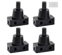 Lot de 4 interrupteurs à pression encastrés - 250 V 2 A - IP20 - Convient pour les appareils d'éclairage, les appareils de cuisine, les meubles, les prises, les appareils ménagers, les projets de