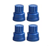Lot de 4 interrupteurs à volant M30 x 1,5 en plastique pour radiateur - Valve de contrôle automatique de la température compatible avec distributeur d'eau (bleu)