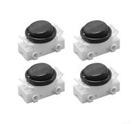 Lot de 4 interrupteurs ronds à bascule pour éclairage domestique compatible avec les pièces d'éclairage BJB 43.409 en plastique pour placard de cuisine