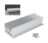 Lot de 4 inverseurs de gouttière en forme de V pour toits en bardeaux pour canaliser l'eau de pluie le long des bords de toit et réduire l'humidité du revêtement