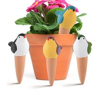 Lot de 4 Irrigation à Cône d'argile, Cône en Argile d¿Arrosage, Bonne Pénétration de l'eau, Irrigation à Cône d'argile pour Fleurs, Plantes en Pot et Plantes de Jardin