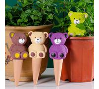 Lot de 4 Irrigation à Cône d'argile, Cône en Argile d¿Arrosage, Bonne Pénétration de l'eau, Irrigation à Cône d'argile pour Fleurs, Plantes en Pot et Plantes de Jardin