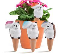 Lot de 4 Irrigation à Cône d'argile, Cône en Argile d¿Arrosage, Bonne Pénétration de l'eau, Irrigation à Cône d'argile pour Fleurs, Plantes en Pot et Plantes de Jardin