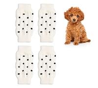 Lot De 4 Jambières Pour Chien, Jolis Protège Coudes Pour Chien à Pois Tricotés Pour Animaux De Compagnie M