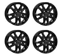 Lot de 4 jantes Autec KISO 6,5 x 16 ET66 5 x 130 - Noir - Compatible avec Fiat Ducato