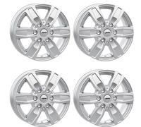 Lot de 4 jantes Autec QUANTRO 6,5 x 16 ET62 6 x 130 - Argent brillant - Compatible avec Mercedes-Benz Sprinter