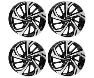 Lot de 4 jantes Autec RIXON 7,0 x 18 ET45 5 x 114,3 - Noir poli - Compatible avec Kia Sportage ceed XCeed Niro Sorento Soul Venga