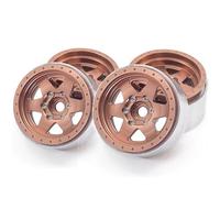 Lot de 4 Jantes métalliques à Talon compensé de 1,9" à 8 mm for chenilles RC 1/10, for Axial SCX10 II III TRX4 D90 90046 AXI03007(Bronze)