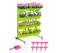 Lot de 4 jardinières murales verticales faciles à installer pour les espaces extérieurs, parfait pour les herbes, les fleurs, les plantes grasses et la décoration de la maison. Créez votre mur vert