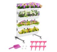 Lot de 4 jardinières murales verticales - Installation facile pour jardins verticaux extérieurs - Système de mur vert parfait pour les herbes, les fleurs, les plantes grasses et les solutions de