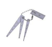 Lot de 4 jauges coniques en acier multi-usages haute précision avec règle conique pour l'inspection des trous