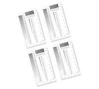 Lot de 4 jauges de largeur de fissures avec film protecteur double face pour des surfaces précises évaluations de défauts, jauges de mesure laminées double face