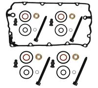 Lot de 4 jeux de joints Bosch pour buse d’injection avec vis et joint de couvre-culasse Kit de réparation pour moteurs 1.9, 2.0 TDI avec code moteur BKC, BMM, BLS, BPW, BLT