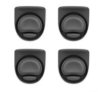 Lot de 4 joints de bouchon en silicone pour bouteilles d'eau isothermes, couvercle d'étanchéité anti-fuite, passe au lave-vaisselle, voyage et salle de sport (noir)