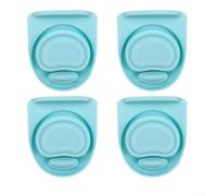 Lot de 4 joints de bouchon en silicone pour bouteilles d'eau isothermes, couvercle d'étanchéité anti-fuite, passe au lave-vaisselle, voyage et salle de sport (bleu)