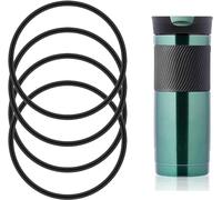 Lot de 4 joints de rechange en silicone pour tasses Contigo Snapseal Byron de voyage, 473 ml et 590 ml, pour café Contigo, tasses de voyage, verres et verres, noirs