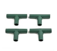Lot de 4 joints de support en plastique pour plantes, connecteurs verts de 16 mm pour la construction de cadres de serre, supports d'auvent avec plusieurs angles pour une utilisation dans le jardin (T