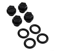 Lot de 4 joints de vidange et joints de pompe de piscine, filetage mâle de 6,35 mm, remplacement pour Hayward SP1800X SP1750 SP1775, noir