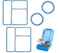 Lot de 4 joints d'étanchéité de couvercle pour OmieBox, parfaits pour boîte à bento pour enfants, fabriqués à partir de caoutchouc de silicone de qualité alimentaire, accessoires essentiels pour boîte