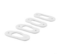 Lot de 4 joints d'étanchéité en fibre pour chambre d'électrode de chaudière Vaillant Ecotec Plus 612 615 618 624 630 et Pro 24 28 Blanc 70 x 26,5 x 3 mm