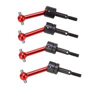 Lot De 4 Joints Universels en MéTal CVD pour Arbre De Transmission Compatible avec Tamiya Tt01 Tt02 1/10 Rc Car 70 Mm,Arbre D'EntraîNement Cvd De Voiture Rc Kit d'arbre D'EntraîNement Rc CVD (Rouge)