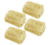 Lot de 4 jouets à mâcher pour lapins - Luffa gerbille - Jouet à mâcher pour petits animaux - Pour les amoureux des animaux, les refuges, les magasins, les chats, les chiens, le salon, la chambre, le