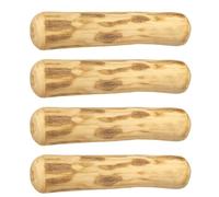 Lot de 4 jouets en bois de café pour chiens - Os à mâcher pour chiots - 14 cm de long - Pour les petits chiens - Soin dentaire apaisant lors de la dentition