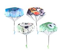 Lot de 4 jouets en parachute pour enfants, jouets en parachute, jouets pour enfants, cadeaux de parachute, jeux de plein air, loisirs créatifs