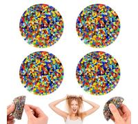 Lot de 4 jouets picky Pad Fidget Toy, jouets en silicone, jouets anti-stress pour dermatillomanie, trichotillomanie, jouets de décompression Pad, pour enfants et adultes