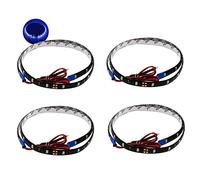 Lot de 4 Kits de Bandes Lumineuses LED 60 cm 30SMD 1210 LED pour Dessous de Caisse néon, Bande d'éclairage Haute intensité pour Dessous de Voiture, lumières LED pour Roches, Bandes de kit d'éclairage