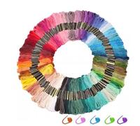 Lot de 4 Kits de Fil à Bracelet Brésilien - 100 Couleurs avec Enfileur Aiguille And Marqueurs, Idéal pour Bracelets Brésiliens, Broderie, Point de Croix et Tissage de Bracelets Ethniques