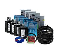 Lot de 4 kits de moteur à boucle fermée CNC NEMA34 86HSE 6A hybride Nema 34 HBS860H et alimentation CC 400 W + carte d'interface MACH3