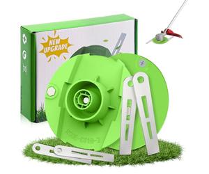 Lot de 4 lames de coupe-bordure en métal + 1 plaque de coupe avec protection du dessous de caisse - Lame de rechange pour Einhell GE-CT 18 Ll à partir de 2017 - Pour Gardol, Mr. Gardener, Garden
