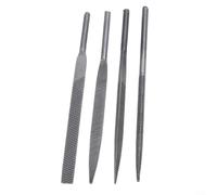 Lot de 4 lames de lime à air pour outil pneumatique AF 5, construction en acier, adaptées pour ébavurer et façonner le verre, la céramique, le métal, le bois et les matériaux de roche dans diverses
