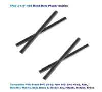 Lot de 4 lames de raboteuse manuelle HSS 3-1/4 pouces compatibles avec Bosch PHO20-82/ PHO100/ GHO40-82