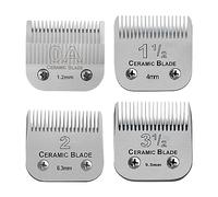 Lot de 4 lames de rechange amovibles en céramique, compatibles avec les tondeuses Andis/oster Classic 76/Star-Teq/Power-Teq/A5, longueur de coupe de 0,9 cm à 0,95 cm