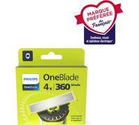 Philips OneBlade Original 360 lames, pour tous les modèles OneBlade et OneBlade Pro, 4 pièces (modèle QP440/50)