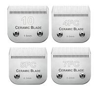 Lot de 4 lames de rechange pour toilettage de chien compatibles avec les tondeuses Andis, Oster et Wahl