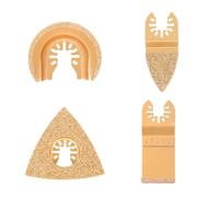 Lot de 4 lames de scie oscillantes pour Worx, Bosch, Fein Multimaster, etc. Lames de scie multifonction en carbure de tungstène Outil oscillant Kit de lames multi-outils pour carrelage, mortier, béton