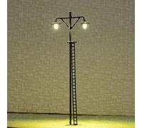 Lot de 4 lampadaires à LED HO Scale pour jardin miniature