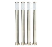 Lot de 4 lampadaires LED éclairage allée de jardin terrasses éclairage extérieur inox