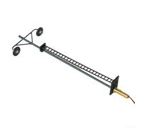 Lot de 4 lampadaires LED pour modélisme ferroviaire : mini lampadaires en plastique à l'échelle HO pour paysages extérieurs (A)