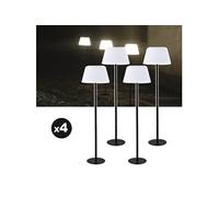 Lot de 4 lampadaires solaires EZIlight® Solar lamp L40 Noir